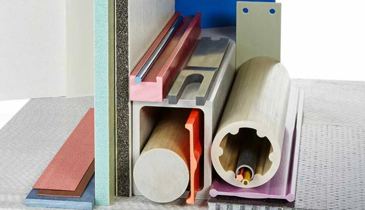 Group of composite rods and panels