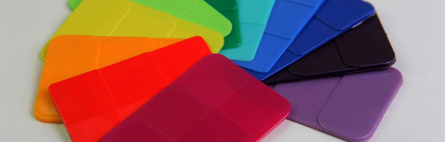 Colored chip samples